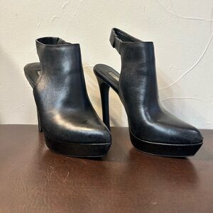 BCBGeneration Black Open Heel Ankle Boots